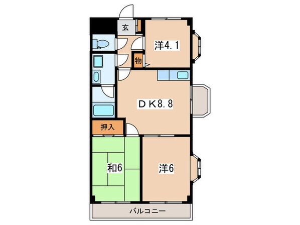 ｱ-ｸﾋﾙｽﾞ佐須開成(2Ｆ・店舗)の物件間取画像